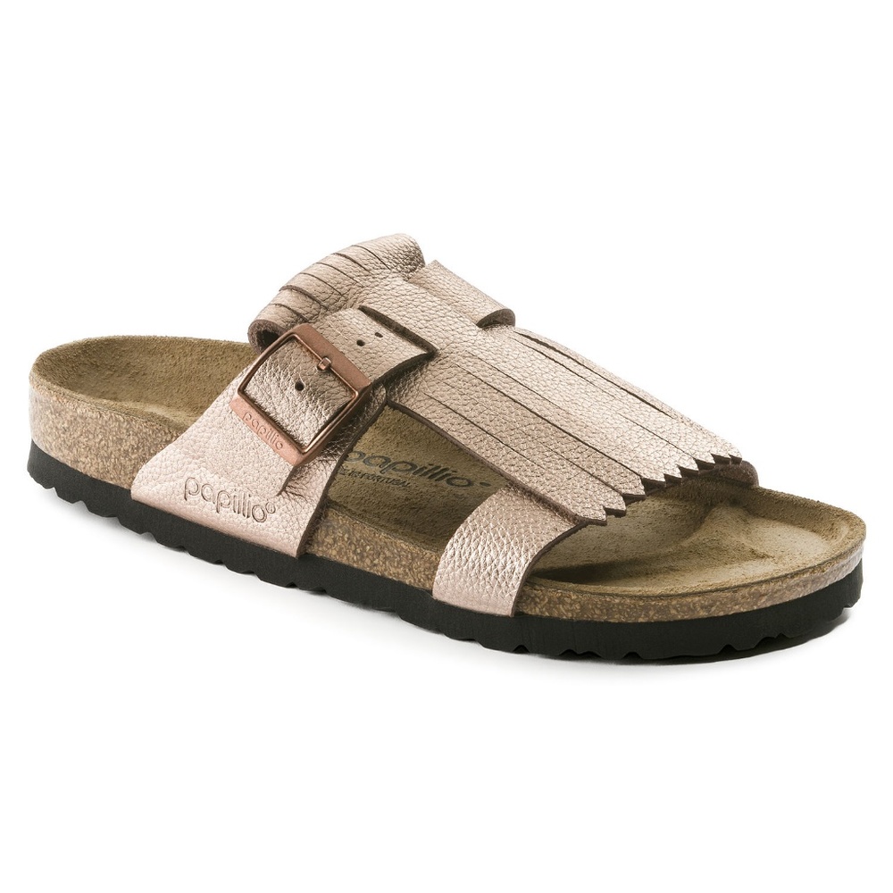 NWT Birkenstock Fringe Sandal Metallic Rose (36)